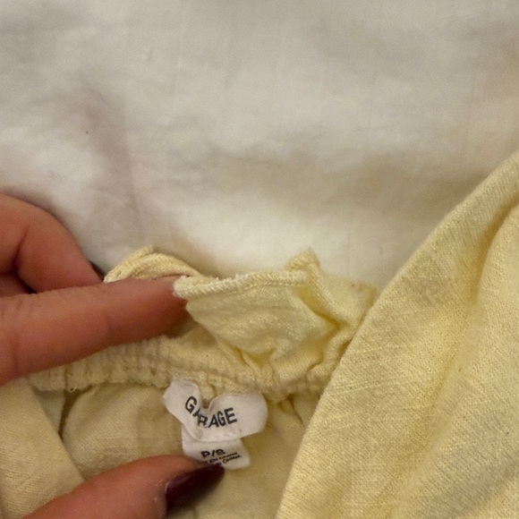 Garage Light Yellow Ruffle Top - Picture 2 of 4